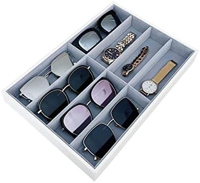 Premium Quality Sunglasses Tray Organizer Display PU Leather Exterior Soft - Image 2