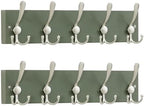 SKOLOO Creations Forest Green Solid Wood Wall Mounted Coat Rack, 5 Hooks by SKOLOO