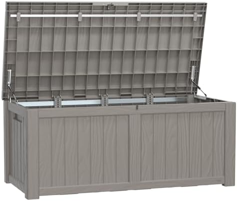 PatioZen 150 Gallon Deck Box, Resin Outdoor Storage Box by OutdoorLivingPerfected