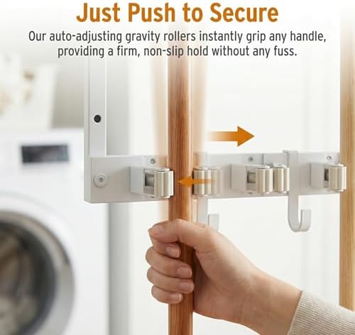 Upgraded Broom Holder Wall Mount - Image 4