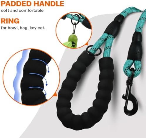 Taglory Rope Dog Leash for Medium Large Dogs, 4 FT Padded Handle - Image 4