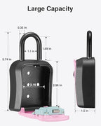 Puroma Key Lock Box Outdoor 4 Digit Code Combination Lockbox House, 1 Pink - Image 6