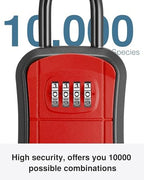 Puroma Key Lock Box Outdoor 4 Digit Code Combination Lockbox House, 1 Red - Image 3