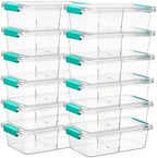 Vtopmart 12 Pack 1.5Qt Clear Pencil Box, Plastic Pencil Holder by Vtopmart
