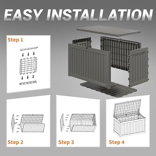 Outdoor Storage Box Waterproof, 280 Gallon Deck Box - Image 6