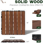 Acacia Interlocking Deck Tiles, 6 Slats - Image 2