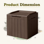 Devoko 31 Gallon Waterproof Outdoor Storage Box Resin Deck Box Lockable and UV - Image 6