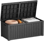 LAUSAINT HOME 260 Gallon Resin Deck Box, Outdoor Toy Storage Box, Package by LAUSAINTHOME