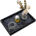 Real Natural Marble Tray for Bathroom, Kitchen Counter & Desktop by Zilukar