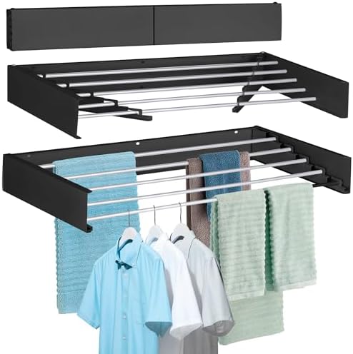 FOCHIER F Laundry Drying Rack Wall Mounted Clothes Drying Rack Collapsible by FOCHIERF