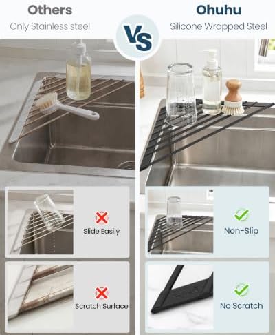 Ohuhu Corner Sink Caddy, Sponge Holder - Image 5