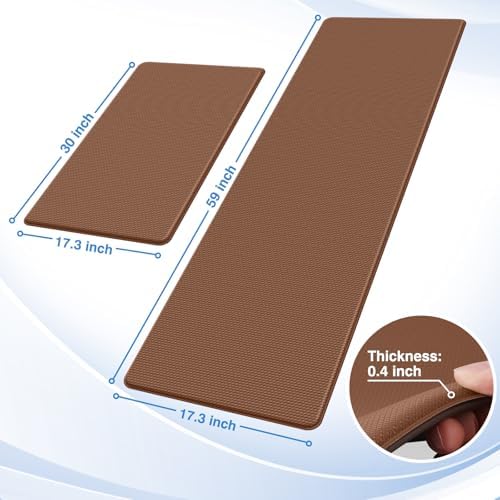StepRite Kitchen Mats for Floor, Terracotta Brown - Image 2