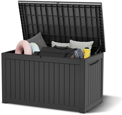 Outdoor Storage Box Waterproof, 280 Gallon Deck Box by WTFGO