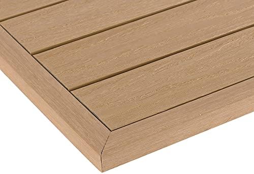 NewTechWood 1/12 ft. x 1 ft. Quick Deck Composite Deck Tile Outside Corner Trim by NewTechWood