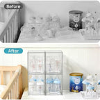 Vtopmart Clear Stackable Storage Drawers, 4 Pack Tall Plastic Organizers - Image 4