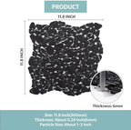 Pebble Tile, Pebble Tiles for Shower Floor Kitchen Backsplash Bathroom Black - Image 3