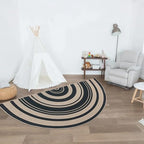 Easy Jute Rug 3x6Ft Half Circle Rainbow Carpet - Image 5