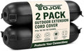 Yojoe 2 Pack Compact Outdoor Extension Cord Cover Waterproof Electrical Safety by YOJOE