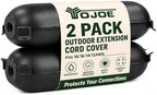 Yojoe 2 Pack Compact Outdoor Extension Cord Cover Waterproof Electrical Safety by YOJOE