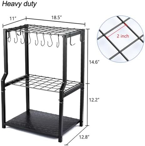 UU-Major Garden Tool Organizer for Garage Corner, Free Standing Yard Tools Rack - Image 5