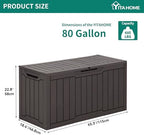 YITAHOME 80 Gallon Outdoor Storage Box - Image 6