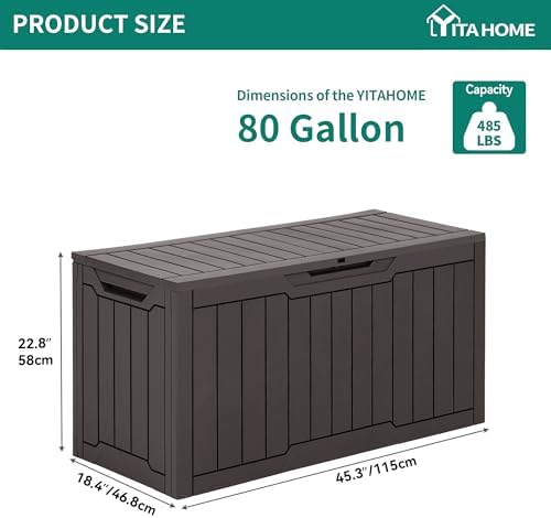 YITAHOME 80 Gallon Outdoor Storage Box - Image 6