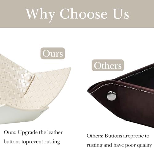 KINIVA 2 Pack PU Leather Jewelry Valet Tray - Image 3