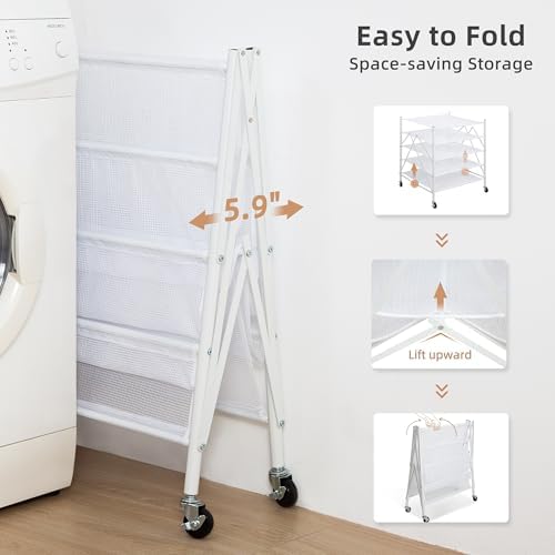 STORAGE MANIAC Sweater Drying Rack, Mesh Clothes Drying Rack, Stackable Laundry - Image 4