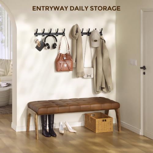 Optish Black Coat Rack Wall Mount, Heavy Duty Coat Rack Hooks - Image 2