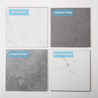 Art3d Marble Textured Interlocking Vinyl Floor Tiles, 4 Color Samples by Art3d