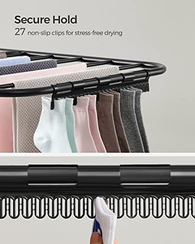 SONGMICS Clothes Drying Rack, Foldable 2-Level Stee Laundry Drying Rack - Image 4