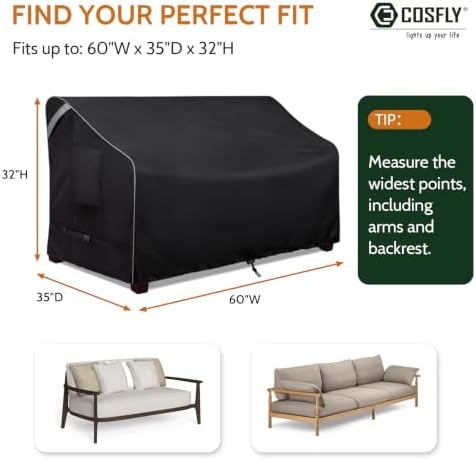 COSFLY Patio Furniture Cover Waterproof, 2-Seater Sofa - Image 2