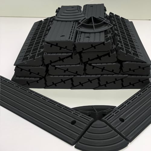 Plastic Interlocking Deck Tiles Edging 60 Pcs Plastic Floor Splicing Auxiliary - Image 4