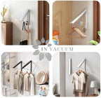 Laundry Drying Rack, Wall Mounted Retractable Clothes Hanger, Aluminium Home - Image 2