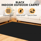 Grefinity Marine Carpet, 6 FT x 10 FT Black Indoor Outdoor Carpet - Image 3
