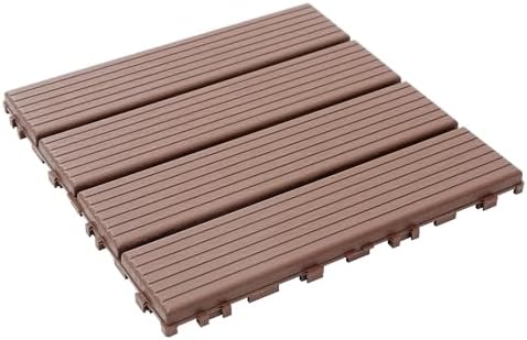 44 Pack Interlocking Deck Tiles, Plastic Patio Flooring（Texture） by Unknown