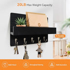 Key Holder Wall Mount, Decorative Key Rack - Image 6