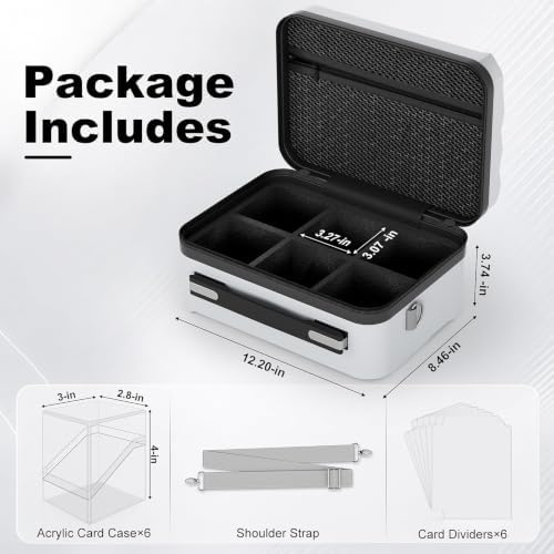 Proijeut Card Deck Box with Portable Case, 6 Pack Clear Commander Deck Box with - Image 2