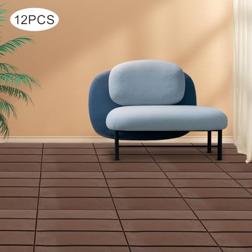 12-Pack Interlocking Deck Tiles, 12 x 12-inch Floor Tiles, Waterproof Plastic - Image 3