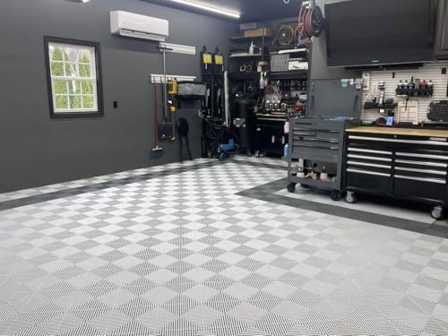 Swisstrax Ribtrax PRO Garage Floor Tiles, Pearl Silver - Image 5