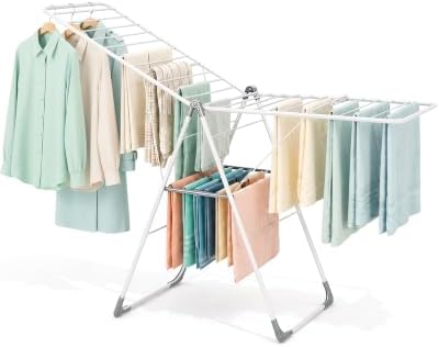 APEXCHASER 2-Tier Gullwing Clothes Drying Rack, 28-Rod Foldable, Adjustable by APEXCHASER