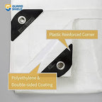 GUARD SHIELD Heavy Duty Tarp 20x20 Feet White Multi Purpose Thick Waterproof - Image 2