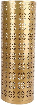 Fabater Rust Proof Metal Umbrella Holder Round Hollow Copper Pattern Umbrella - Image 6