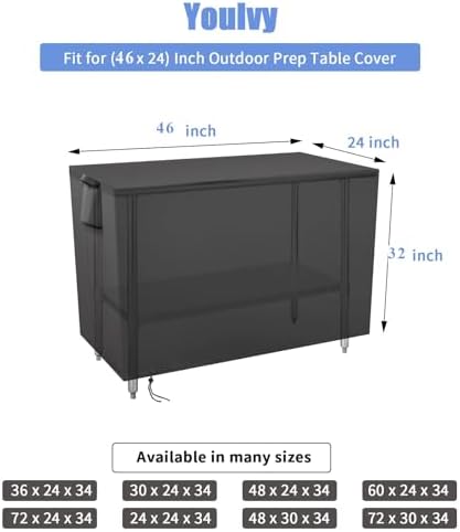 Outdoor Prep Table Cover for Rolling Dining Table - Image 3