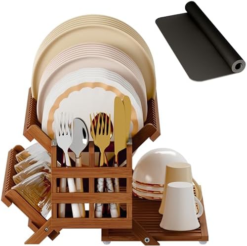 Greenual Teak Dish Drying Rack by Greenual