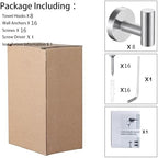 8 Pcs Silver Bathroom Towel Hook Robe Towel Hooks Coat Wall Hook Stainless - Image 3