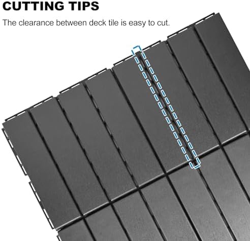 ToLanbbt Plastic Interlocking Deck Tiles 27 Pack 12"x12" Waterproof Indoor - Image 4
