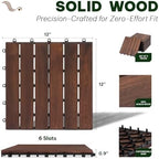 Acacia Interlocking Deck Tiles, 6 Slats - Image 2