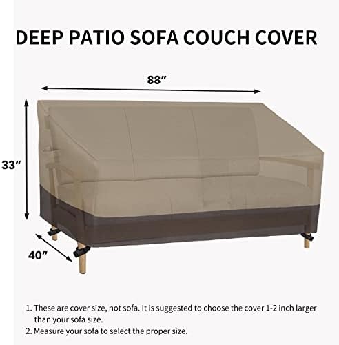 Easy-Going Heavy Duty Outdoor Bench Couch Cover, 88Wx40Dx33H inch - Image 6
