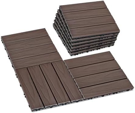 Skypatio Interlocking Deck Tiles 9 PCS, Poolside & Garden by Skypatio